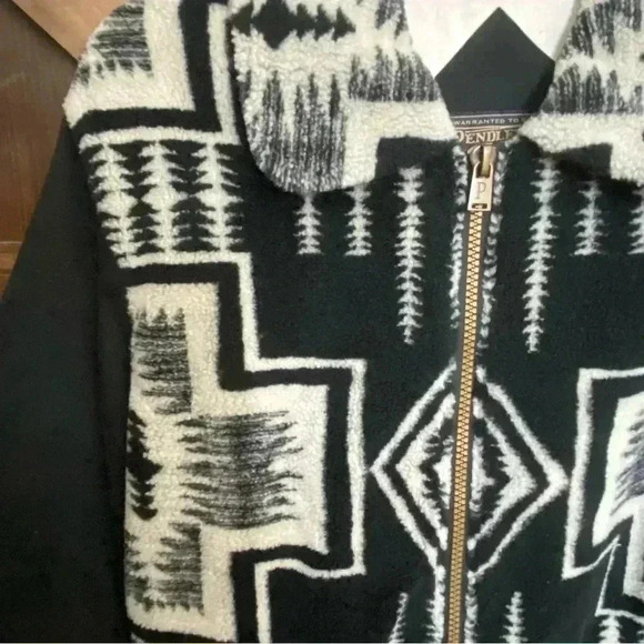 Pendleton NWT Harding Blanket Fleece Aztec Southwestern Sherpa Jacket Si… - Picture 5 of 8